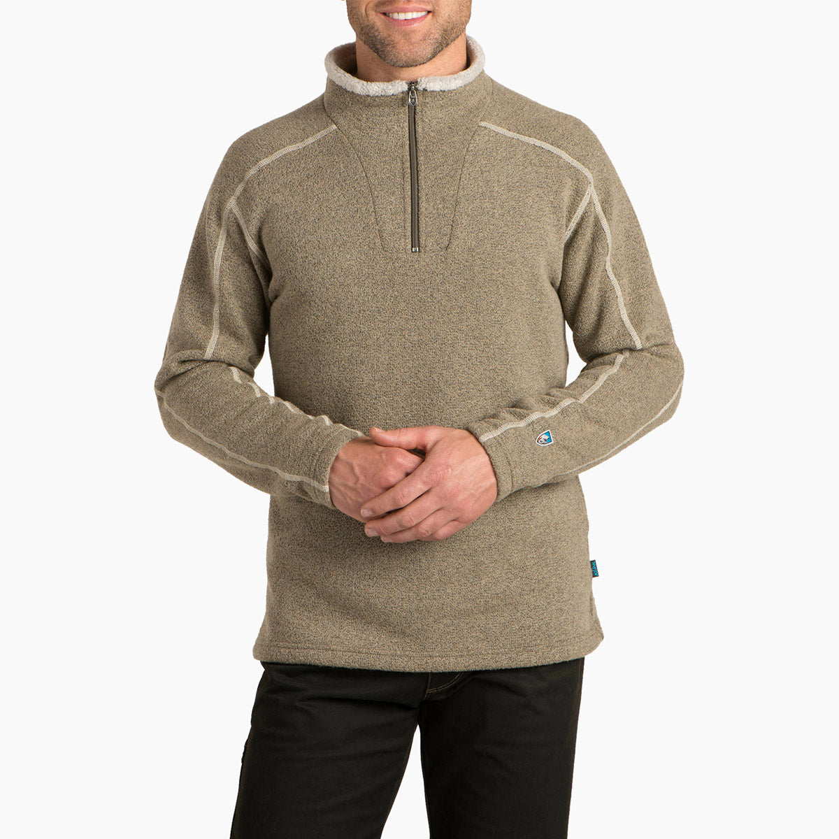 Kuhl Men&#39;s Europa 1/4 Zip Sweater Oatmeal