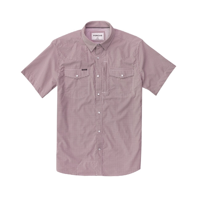 Poncho M The Howdy Maroon Microcheck