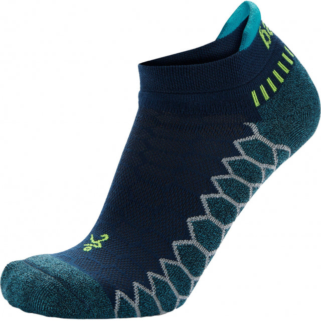 Balega Silver No Show Midgrey/Neon Lime