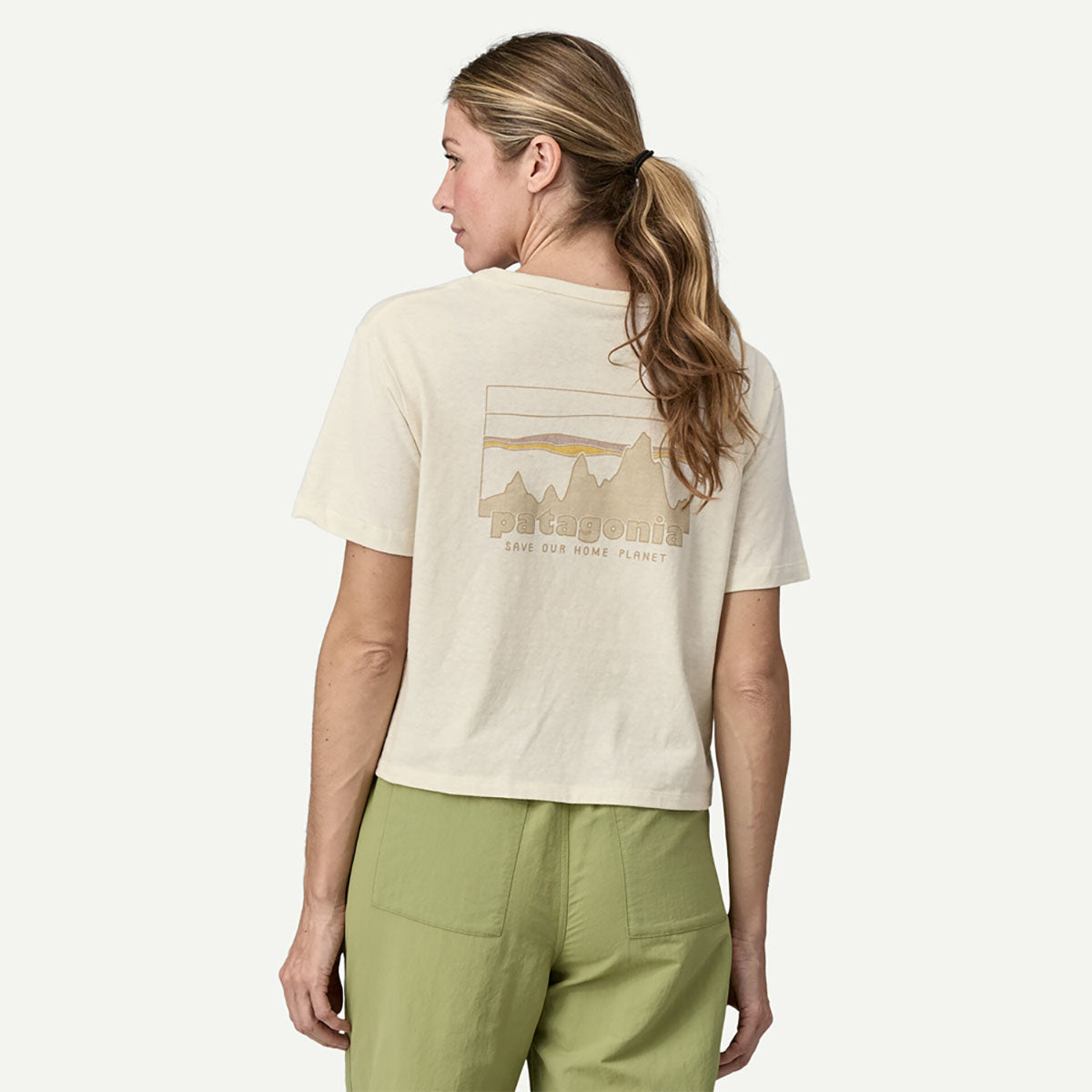 Patagonia Womens 73 Skyline Easy Cut Responsibili-Tee Birch White