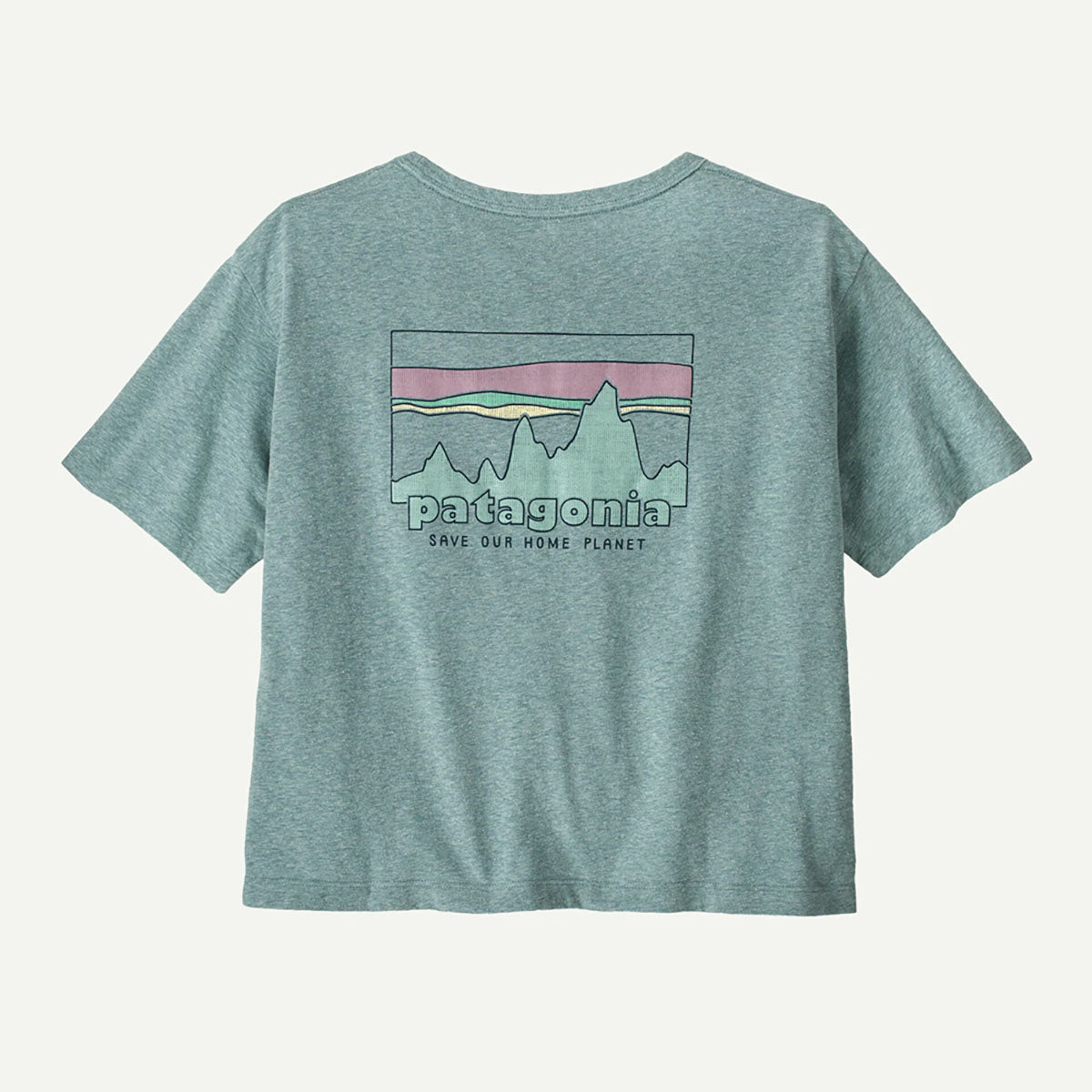 Patagonia Womens 73 Skyline Easy Cut Responsibili-Tee Blue Sage