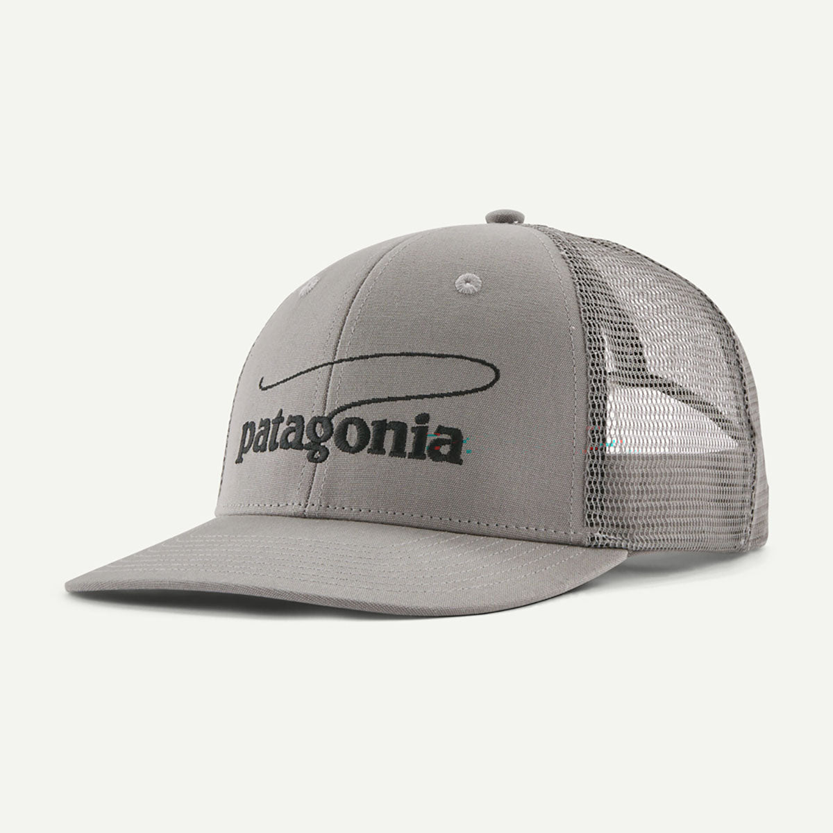 Patagonia Take a Stand Trucker Hat Casting Logo: Forever Grey