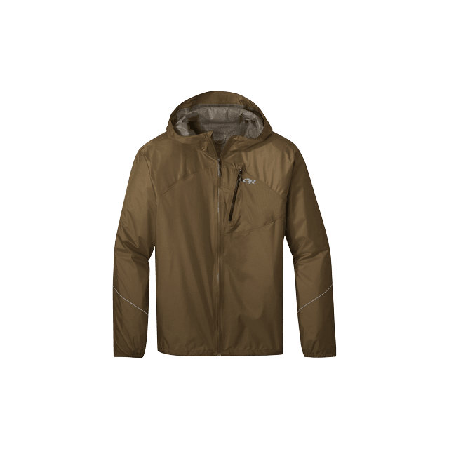 Outdoor Research Men&#39;s Helium Rain Jacket Coyote