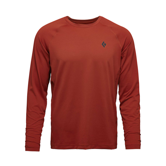 Black Diamond Men&#39;s Alpenglow Long Sleeve Crew 6044 Burnt Sienna