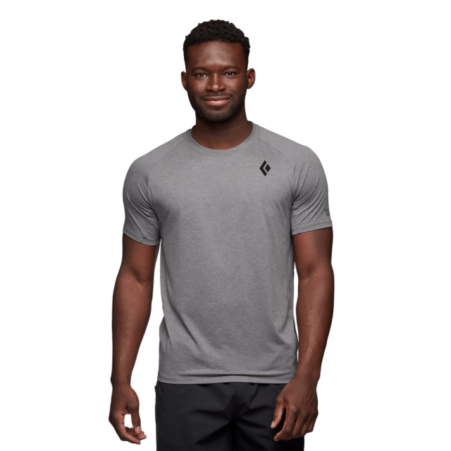 Black Diamond Men&#39;s Lightwire Short Sleeve Tech Tee 0034 Steel Grey