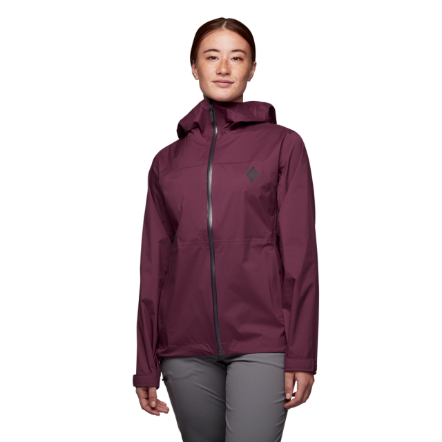 Black Diamond Womens StormLine Stretch Rain Shell Blackberry