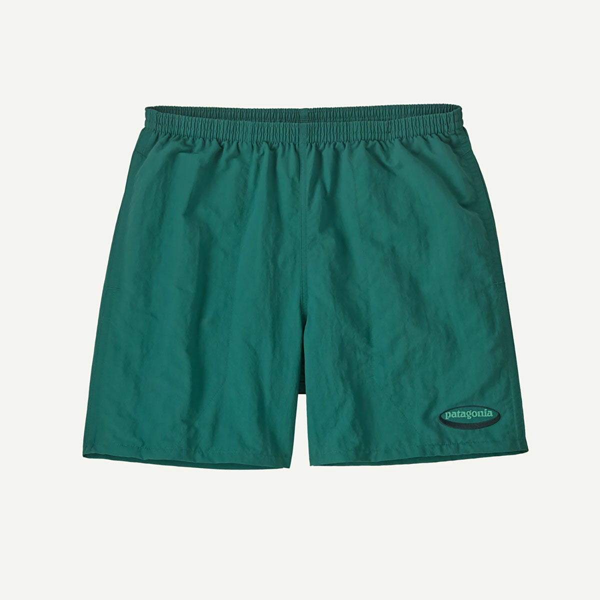 Patagonia Mens Baggies Shorts - 5 in. 95 Oval ogo: Gem Green / L