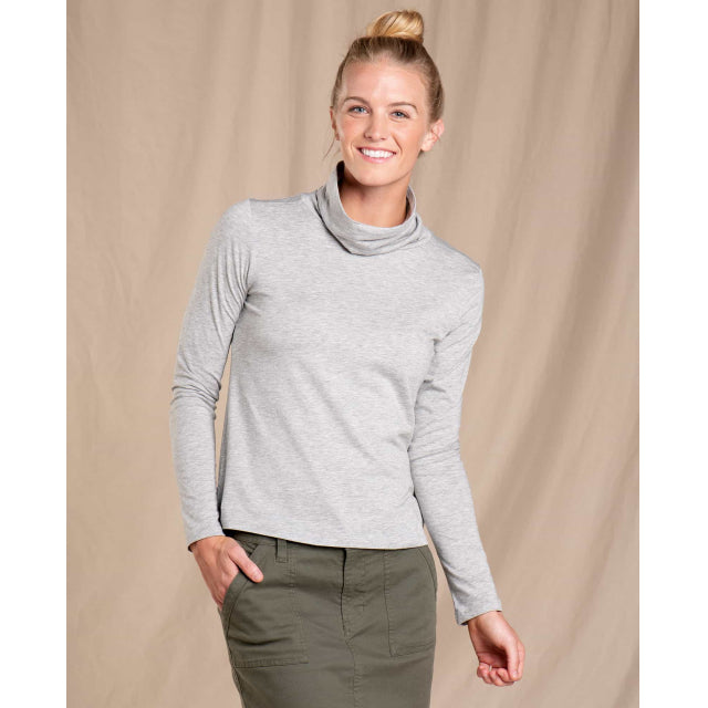 Toad&Co. W Maisey LS T-Neck Heather Grey
