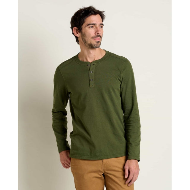 Toad&amp;Co. Mens Primo Long Sleeve Henley Chive