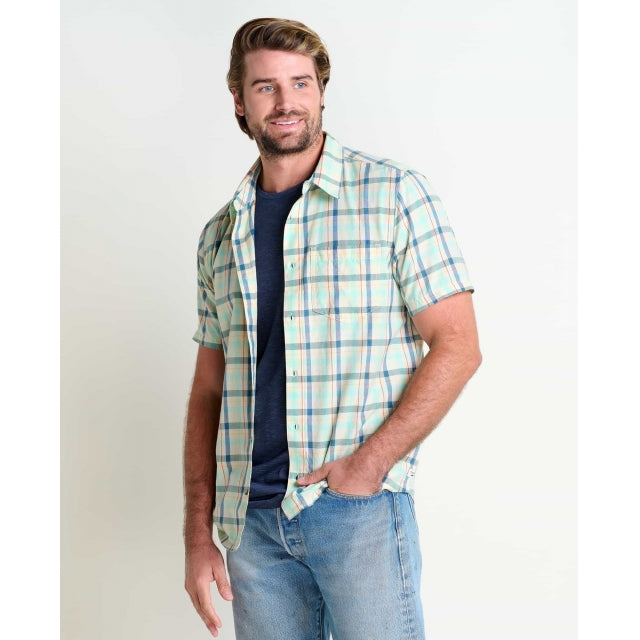 Toad&amp;Co. M Airscape SS Shirt 422 Lichen Check
