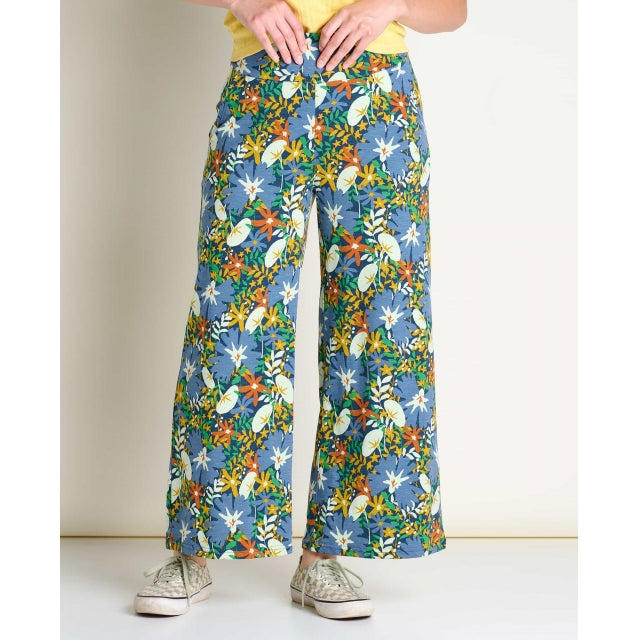 Toad&Co. Womens Chaka Wide Leg Pant 426 Midnight Floral Print