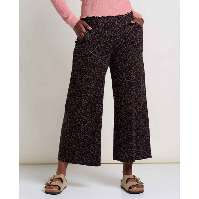 Toad&Co. Women's Chaka Wide Leg Pant 014 Black Dot Print
