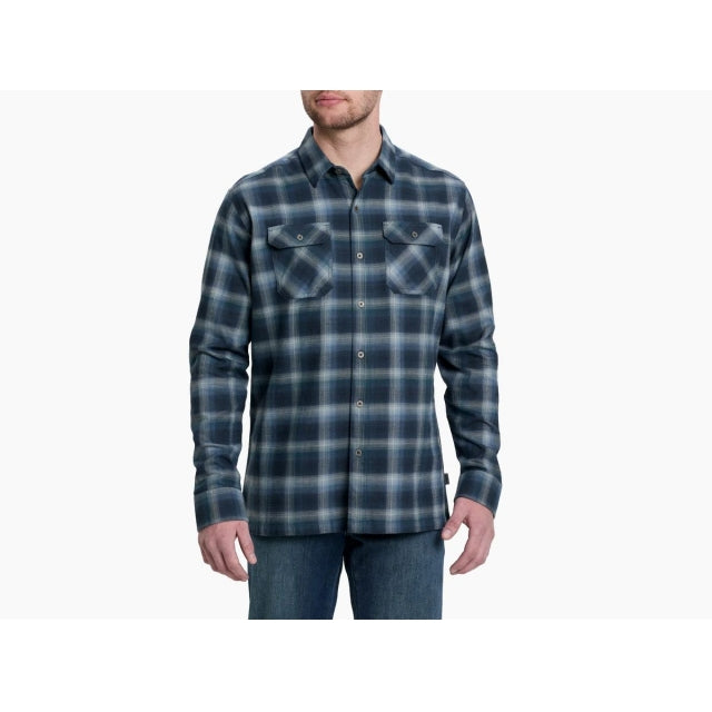 Kuhl Mens Dillingr Flannel Shirt BLCR Blue Creek