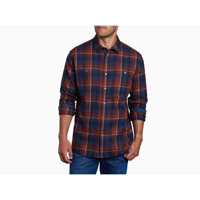 Kuhl Men's Fugitive Flannel Shirt BFZ Blue Fuzion