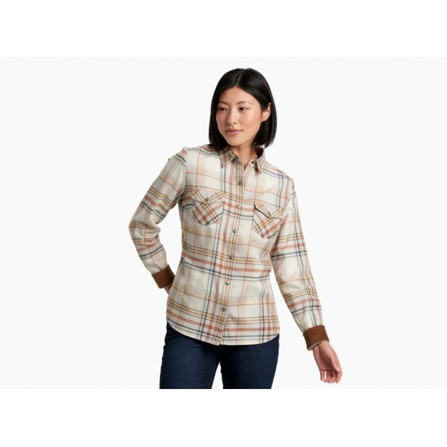Kuhl Women&#39;s Tess Flannel Long Sleeve DOVE Dove