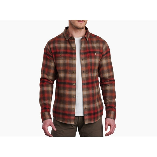 Kuhl Men&#39;s Law Flannel Long Sleeve BRIK Brickstone