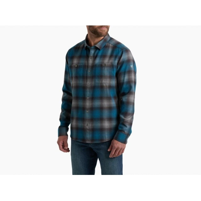 Kuhl Mens Law Flannel Long Sleeve BGO Blue Lagoon / L