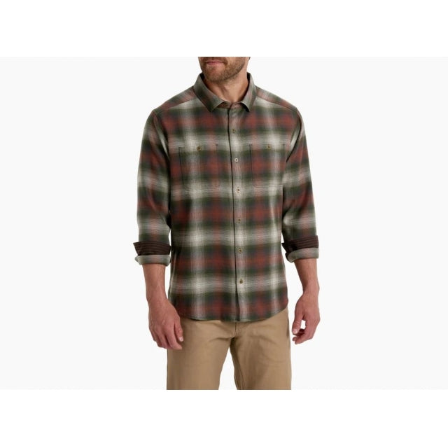 Kuhl Men&#39;s Law Flannel Long Sleeve OC Olive Copper