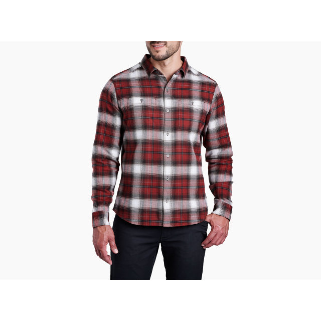 Kuhl Men&#39;s Law Flannel Long Sleeve OBX Oxblood