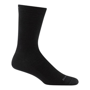 Darn Tough Mens Solid Crew Lightweight Lifestyle Socks Black