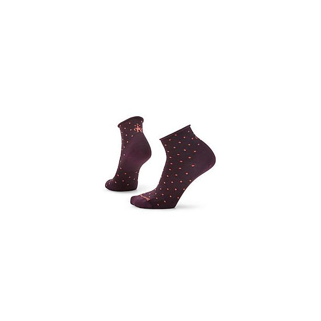 Smartwool Women&#39;s Everyday Classic Dot Ankle Socks 590 Bordeaux