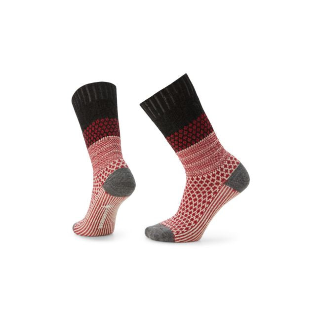 Smartwool Women&#39;s Everyday Popcorn Cable Crew Socks G65 Pomegranate