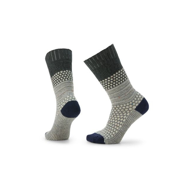 Smartwool Women&#39;s Everyday Popcorn Cable Crew Socks G51 Dark Sage