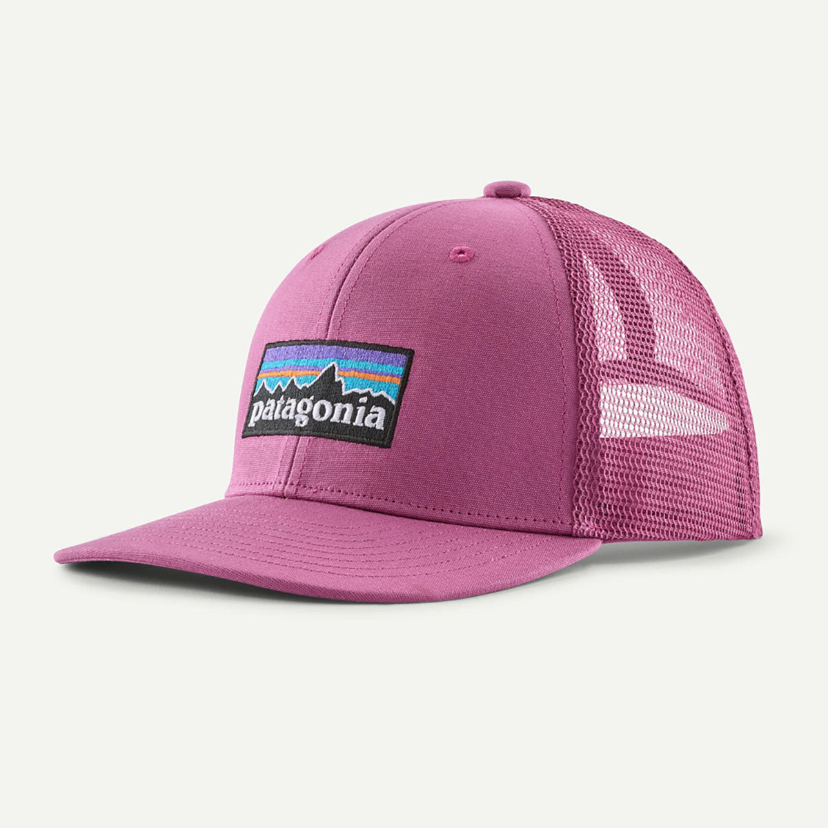 Patagonia Kids Trucker Hat P-6 Logo: Faded Magenta