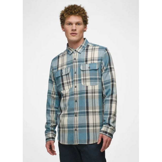 Prana Mens Westbrook Flannel Shirt 404 High Tide