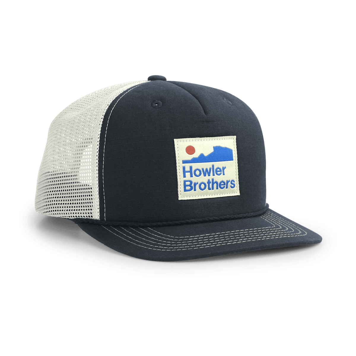 Howler Brothers Los Hermanos Badge Snapback NAV Howler Arroyo: Navy/ Stone