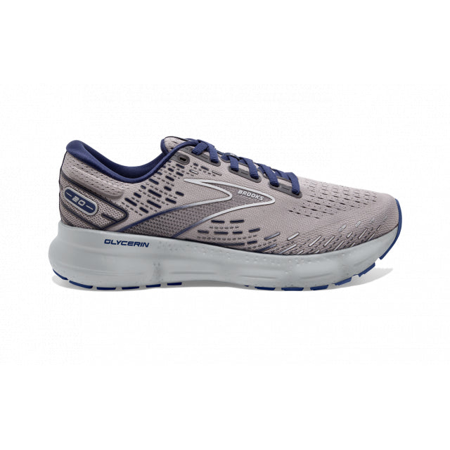 Brooks Mens Glycerin 20 070 Alloy/Grey/Blue Depths