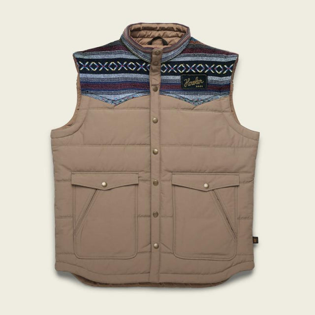 Howler Brothers Men&#39;s Rounder Vest TAN Camarillo Jacquard:Adobe Tan