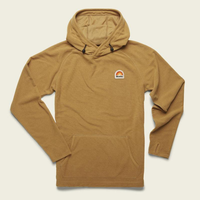 Howler Brothers Mens Palo Duro Grid Fleece Hoodie DIJ Colonel ustard / M