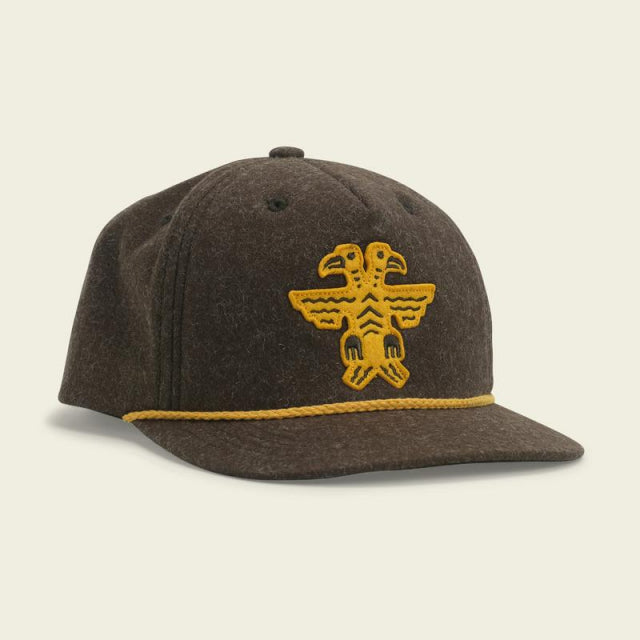 Howler Brothers Los Hermanos Badge Snapback BRO 2 Headed Bird:Brown