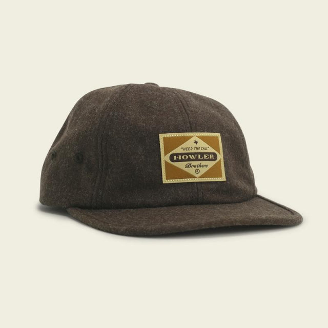 Howler Brothers Strapback Hats BRO Posse Badge: Brown Flannel