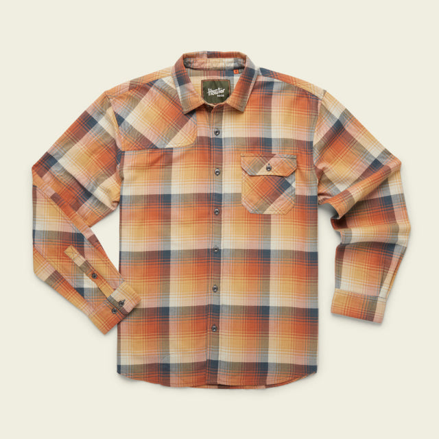 Howler Brothers Men&#39;s Harkers Flannel Shirt REF Cavern Plaid: Refracting Sun