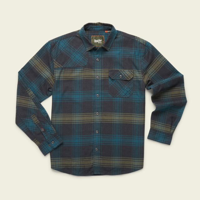 Howler Brothers Men&#39;s Harkers Flannel Shirt TWI Mesa Plaid: Twilight