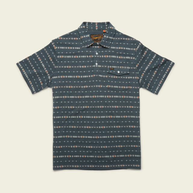 Howler Brothers Men&#39;s Ranchero Jacquard Polo STA Portals Jacquard: Station Blue