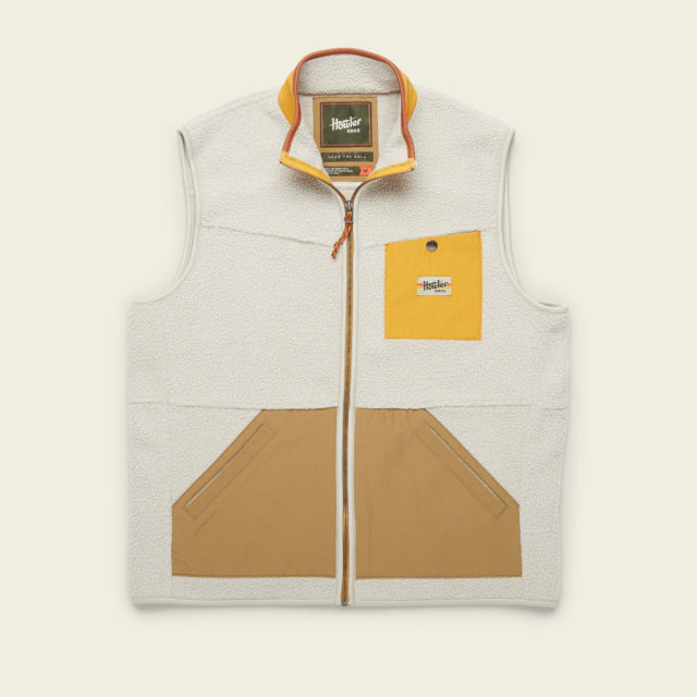 Howler Brothers Mens Chisos Fleece Vest EC Leche Con Cafe / L