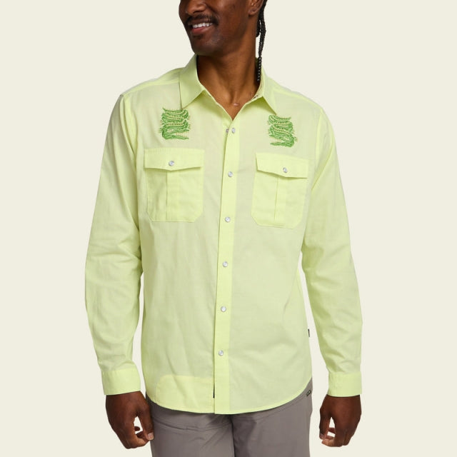 Howler Brothers Mens Gaucho Snapshirt GAT Slithering Gators