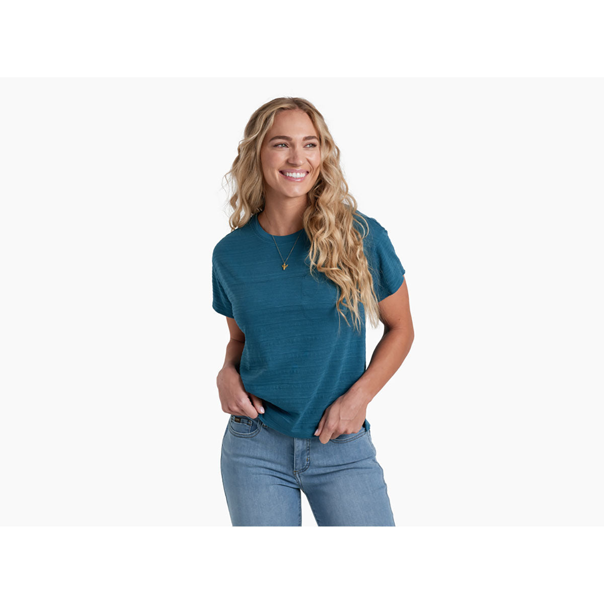 Kuhl Womens Willa Pocket Short Sleeve Everglade