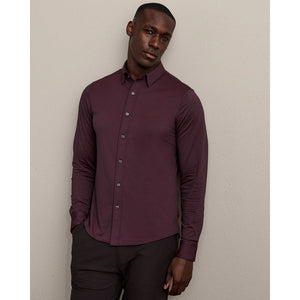 Rhone Mens Commuter Shirt - Slim Cinnamon Red Gingham