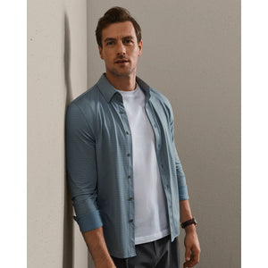 Rhone Mens Commuter Shirt - Slim Olive hadow Gingham / S