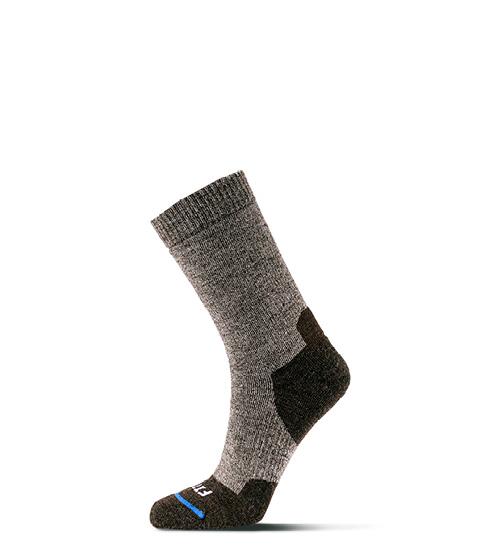 Fits Medium Hiker Striped Crew Socks 200 Brown