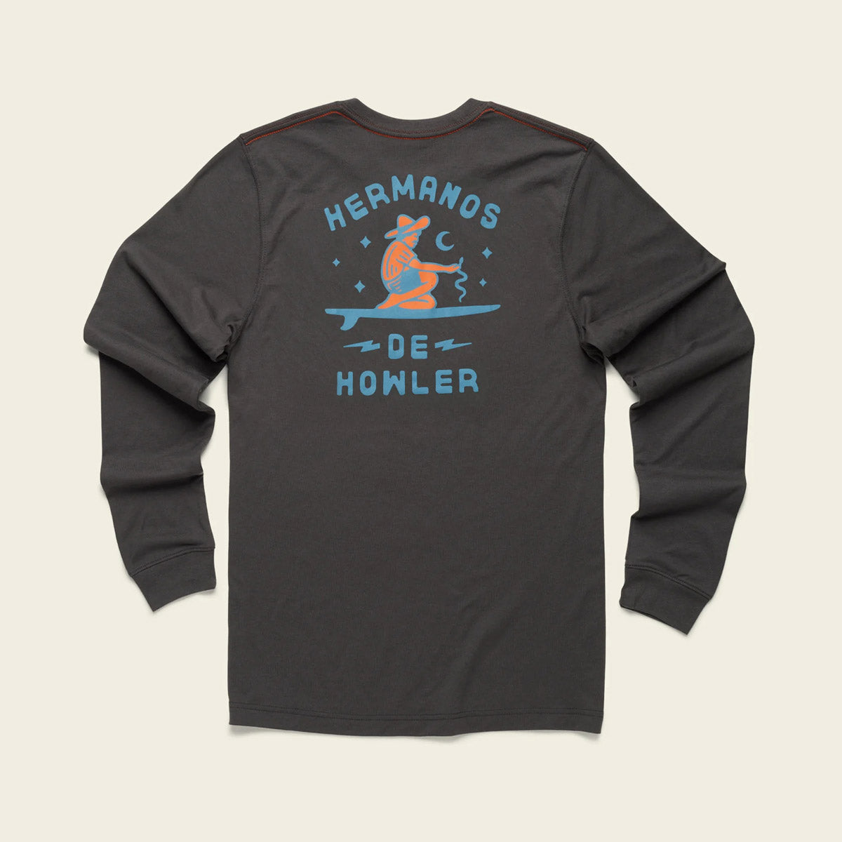 Howler Brothers Men&#39;s Select Longsleeve T-Shirt Ocean Offerings: Antique Black