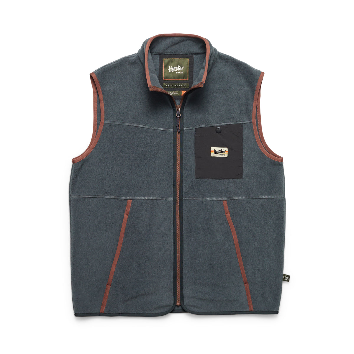 Howler Brothers Men&#39;s Free Range Fleece Vest FOG Fog
