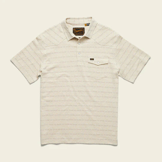 Howler Brothers Men&#39;s Ranchero Jacquard Polo Chiba Jacquard: Creme