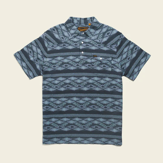 Howler Brothers Men&#39;s Ranchero Jacquard Polo Zango Jacquard: Blue Shimmer