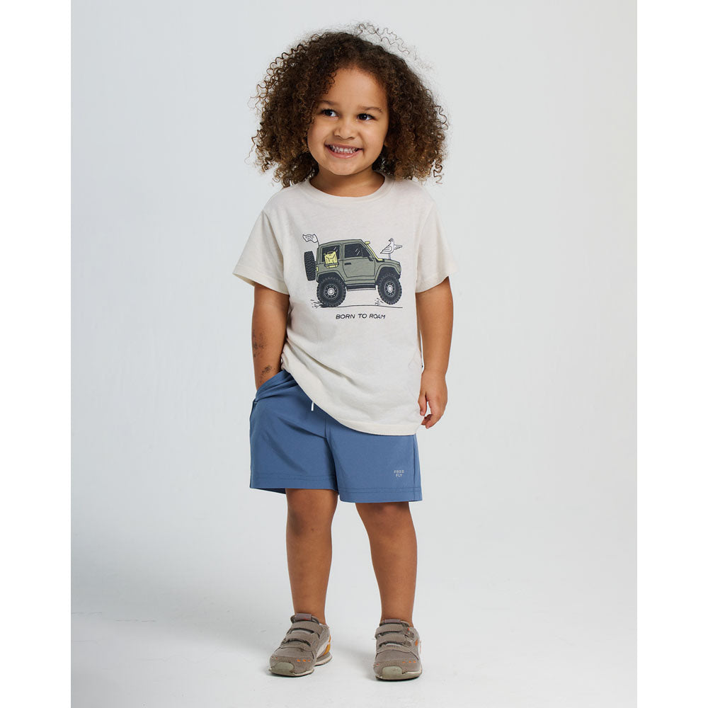 Free Fly Apparel Toddler Born to Roam Tee Heather Birch