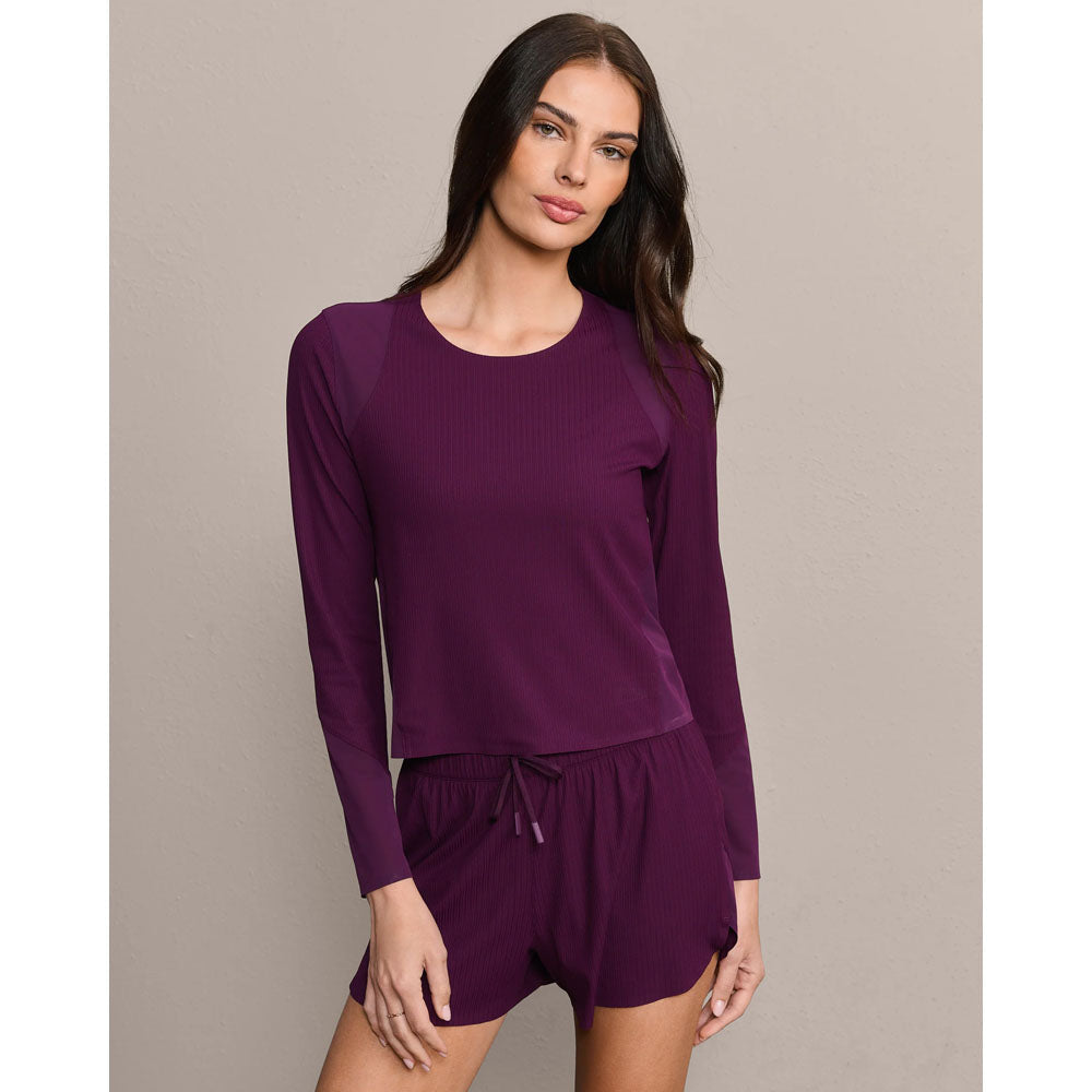 Rhone Womens LightSpeed Long Sleeve Dark Berry